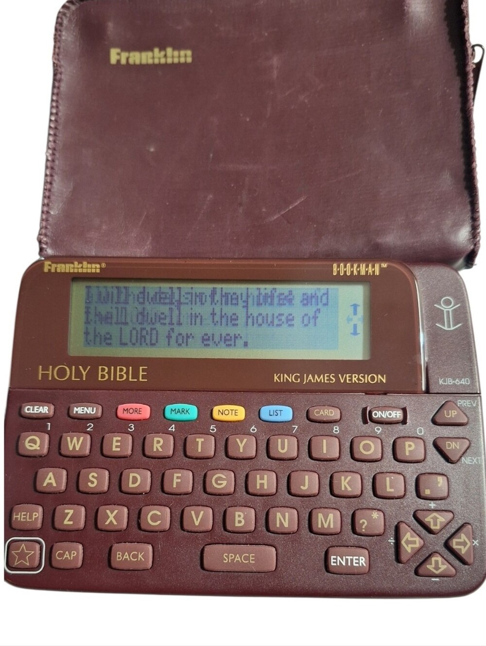 Holy Bible Franklin Bookman Electronic Maroon Religion God Works!
